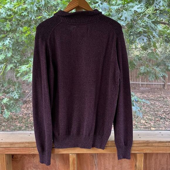 Weatherproof Vintage Men's Brown Henley Neck Pullover Sweater Size M. NEW - Picture 2 of 8